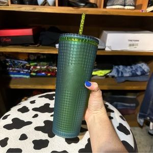 Grid Frosted green Starbucks Tumbler
